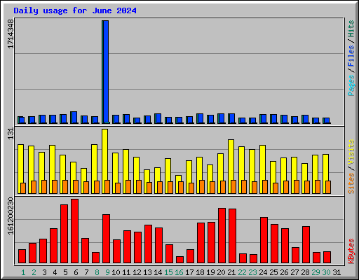 Daily usage for June 2024
