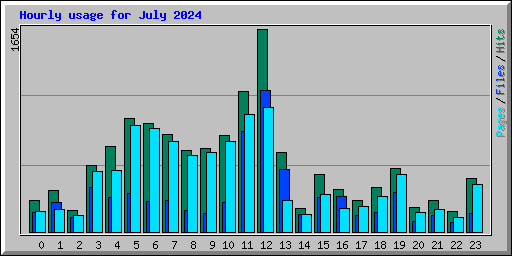 Hourly usage for July 2024