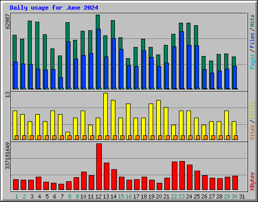 Daily usage for June 2024