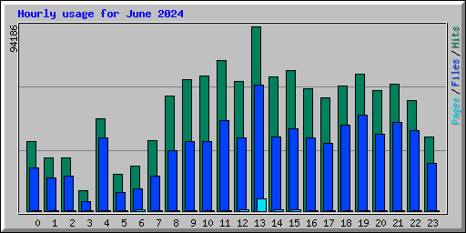 Hourly usage for June 2024