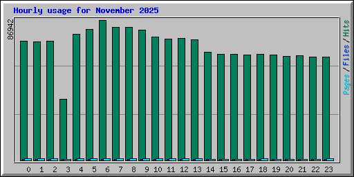Hourly usage for November 2025