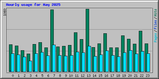 Hourly usage for May 2025
