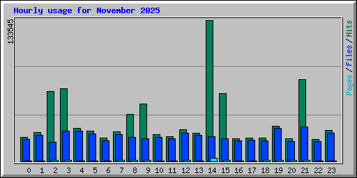 Hourly usage for November 2025
