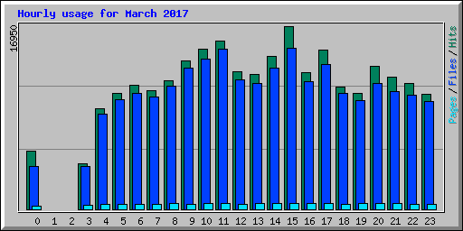 Hourly usage for March 2017