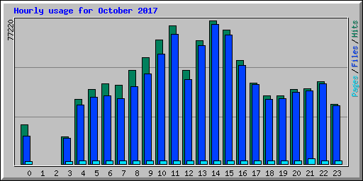 Hourly usage for October 2017