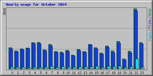 Hourly usage for October 2024