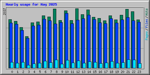 Hourly usage for May 2025