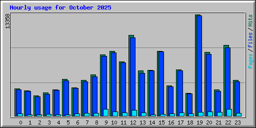Hourly usage for October 2025