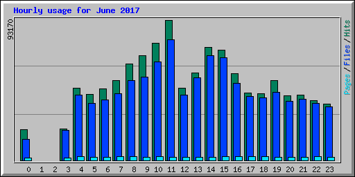 Hourly usage for June 2017