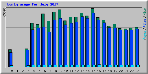 Hourly usage for July 2017