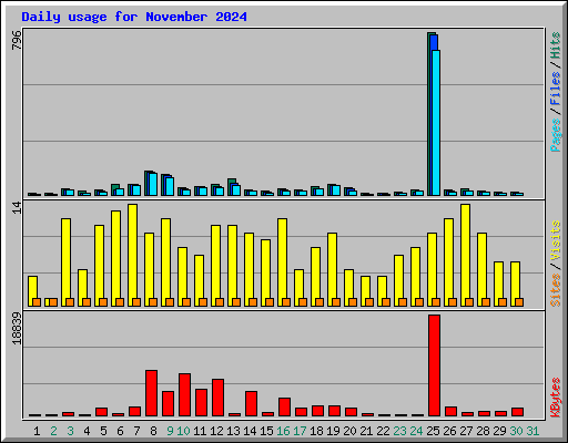 Daily usage for November 2024