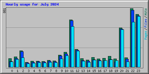 Hourly usage for July 2024