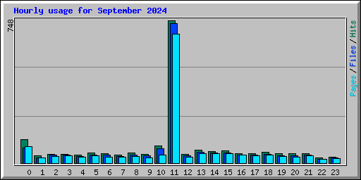 Hourly usage for September 2024