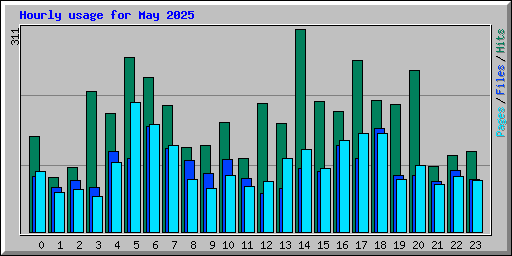 Hourly usage for May 2025