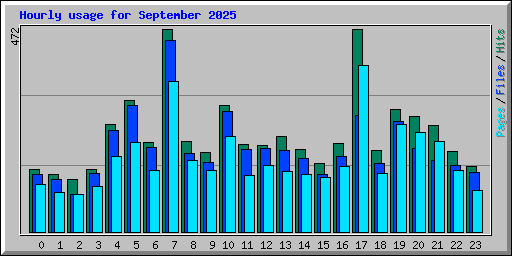 Hourly usage for September 2025