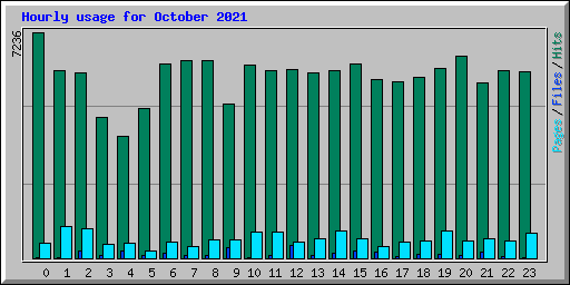 Hourly usage for October 2021