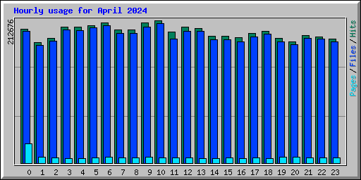 Hourly usage for April 2024