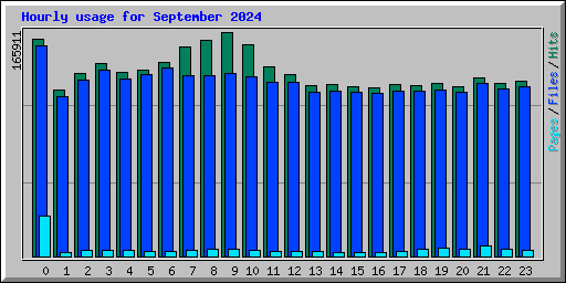 Hourly usage for September 2024