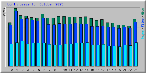 Hourly usage for October 2025