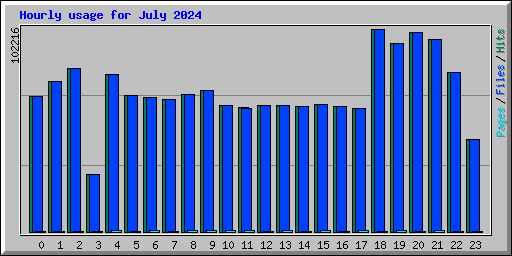 Hourly usage for July 2024